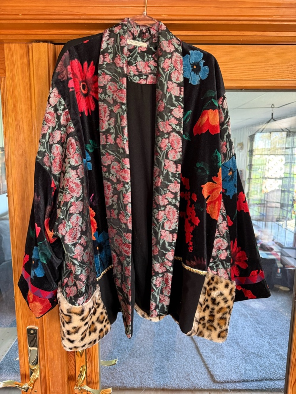 LEOPARD VELVET VINTAGE ZARA TRAFALUC AMAZING JACKET NWOT